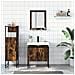 Set Mobili da Bagno 3 pz Rovere Fumo in Legno Multistrato - Foto miniatura 3
