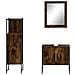 Set Mobili da Bagno 3 pz Rovere Fumo in Legno Multistrato - Foto miniatura 6