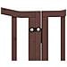 Cancello Cani Porta Pieghevole Marrone 9 Pannelli 450cm Pioppo - Foto miniatura 7