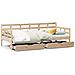 Dormeuse con Cassetti 80x200 cm in Legno Massello di Pino - Foto miniatura 1