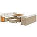 Set Divano da Giardino 11 pcs beige e panna 100 x 100 x 71 cm - Foto miniatura 1