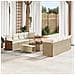 Set Divano da Giardino 11 pcs beige e panna 100 x 100 x 71 cm - Foto miniatura 2