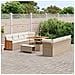 Set Divano da Giardino 11 pcs beige e panna 100 x 100 x 71 cm - Foto miniatura 3