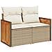 Set Divano da Giardino 11 pcs beige e panna 100 x 100 x 71 cm - Foto miniatura 6