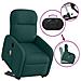 Poltrona Alzapersona Massaggiante Elettrica Verde Scuro Tessuto - Foto miniatura 9