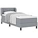 Letto box spring con materasso Grigio chiaro 80 x 200 cm - Foto miniatura 3