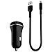 Caricatore Per Auto A 2 Porte Usb Con Cavo Lightning In Policarbonato Resistente, Nero - Foto miniatura 5