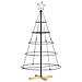 Albero a Cono di Natale con supporto Nero 125 cm Acciaio - Foto miniatura 1