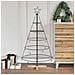 Albero a Cono di Natale con supporto Nero 125 cm Acciaio - Foto miniatura 2