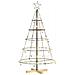 Albero a Cono di Natale con supporto Nero 125 cm Acciaio - Foto miniatura 3