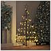 Albero a Cono di Natale con supporto Nero 125 cm Acciaio - Foto miniatura 4
