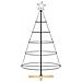 Albero a Cono di Natale con supporto Nero 125 cm Acciaio - Foto miniatura 5