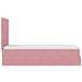 Struttura Letto Pouf con Materassi Rosa 80x200 cm Velluto - Foto miniatura 8