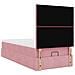 Struttura Letto Pouf con Materassi Rosa 80x200 cm Velluto - Foto miniatura 9