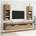 Mobiletti TV a parete 2 pcs Rovere artigianale - Foto miniatura 2