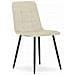 Sedia PYRA - Moderna in velluto beige con gambe nere x 2 - Foto miniatura 2