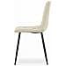 Sedia PYRA - Moderna in velluto beige con gambe nere x 2 - Foto miniatura 3