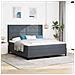 Letto a molle con materasso Grigio scuro 180 x 200 cm Velluto - Foto miniatura 2