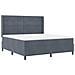 Letto a molle con materasso Grigio scuro 180 x 200 cm Velluto - Foto miniatura 3
