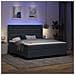 Letto a molle con materasso Grigio scuro 180 x 200 cm Velluto - Foto miniatura 5