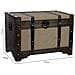 Baule Di Legno Marrone Scuro 75x74x51 Cm - Foto miniatura 3