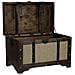 Baule Di Legno Marrone Scuro 75x74x51 Cm - Foto miniatura 5