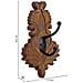 Appendiabiti Da Parete In Legno Intagliato Marrone 11,5x8,5x20,5h Cm - Foto miniatura 3