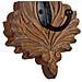 Appendiabiti Da Parete In Legno Intagliato Marrone 11,5x8,5x20,5h Cm - Foto miniatura 6