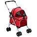 Passeggino per Cani Pieghevole Rosso 76x50x100cm Tessuto Oxford - Foto miniatura 1