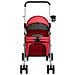 Passeggino per Cani Pieghevole Rosso 76x50x100cm Tessuto Oxford - Foto miniatura 3
