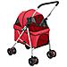 Passeggino per Cani Pieghevole Rosso 76x50x100cm Tessuto Oxford - Foto miniatura 4
