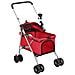 Passeggino per Cani Pieghevole Rosso 76x50x100cm Tessuto Oxford - Foto miniatura 5