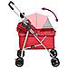 Passeggino per Cani Pieghevole Rosso 76x50x100cm Tessuto Oxford - Foto miniatura 7