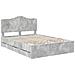 Struttura del letto con cassetto Grigio cemento 140 x 190 cm - Foto miniatura 4