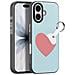 Cover per iPhone 17 - PC+Pelle /PU, Blu, Con Anillo - Foto miniatura 1