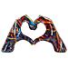 Scultura Lover Psyco In Resina Multicolore - Foto miniatura 1