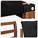 Set di divani da esterno con cuscino 4 pcs Naturale e Nero - Foto miniatura 7