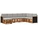 Set di divani da esterno 6 pcs Naturale e Grigio Chiaro - Foto miniatura 1