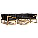 Set di divani da esterno 7 pcs Bianco e Nero 79 x 79 x 37 cm - Foto miniatura 1