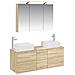 Set di mobili per il bagno 4 pcs Rovere Sonoma - Foto miniatura 1