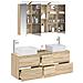 Set di mobili per il bagno 4 pcs Rovere Sonoma - Foto miniatura 3