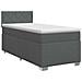 Letto box spring con materasso Grigio Scuro 100 x 200 cm - Foto miniatura 1