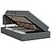 Letto con contenitore LED e materasso Grigio Scuro 120 x 200 cm - Foto miniatura 1