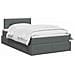 Letto con contenitore LED e materasso Grigio Scuro 120 x 200 cm - Foto miniatura 3