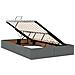 Letto con contenitore LED e materasso Grigio Scuro 120 x 200 cm - Foto miniatura 6