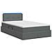 Letto con contenitore LED e materasso Grigio Scuro 120 x 200 cm - Foto miniatura 9