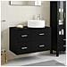 Set di mobili per il bagno 2 pz Rovere Nero - Foto miniatura 5