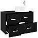 Set di mobili per il bagno 2 pz Rovere Nero - Foto miniatura 9