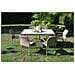 Set Tavolo Rettangolare Fisso Con Piano In Vetro 150 X 90 Con 6 Poltrone In Wicker Bianco Intreccio Sintetico Da Esterno - Foto miniatura 2