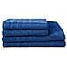 Bella Casa Set Di 2 + 2 Teli Doccia 100% Lenzuola Di Cotone - 50x100 Cm / 70x140 Cm - Navy - Foto miniatura 1